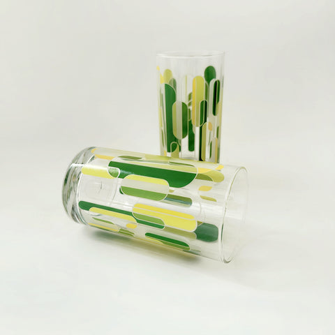 Vintage Geometric Glassware (Set of Two)