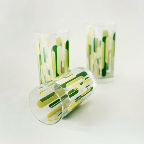 Vintage Geometric Glassware (Set of Two)