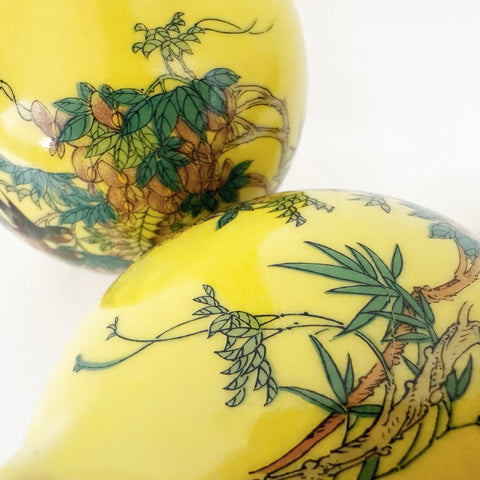 Modern Ceramic Yellow Asian Vase