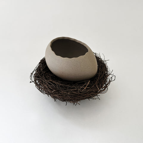 Ceramic Eggshell Dessert Bowl