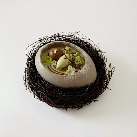 Ceramic Eggshell Dessert Bowl