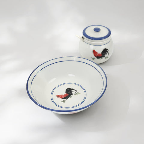 Heritage Rooster Bowl & Seasoning Jar