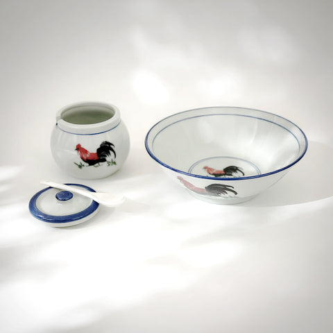 Heritage Rooster Bowl & Seasoning Jar