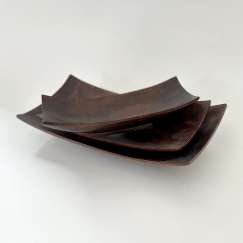 Wooden Serving Plates - Set of 3