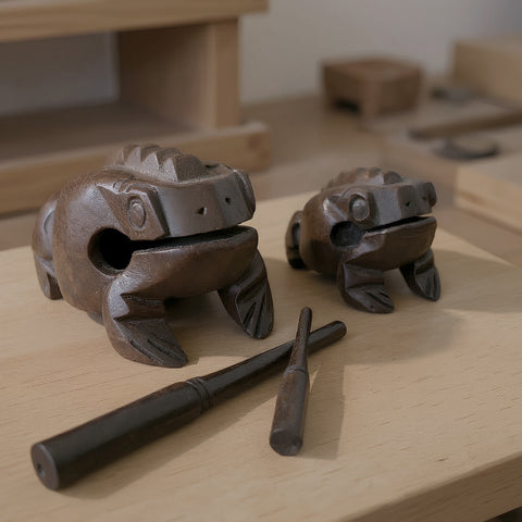 Carved Percussion Frog
